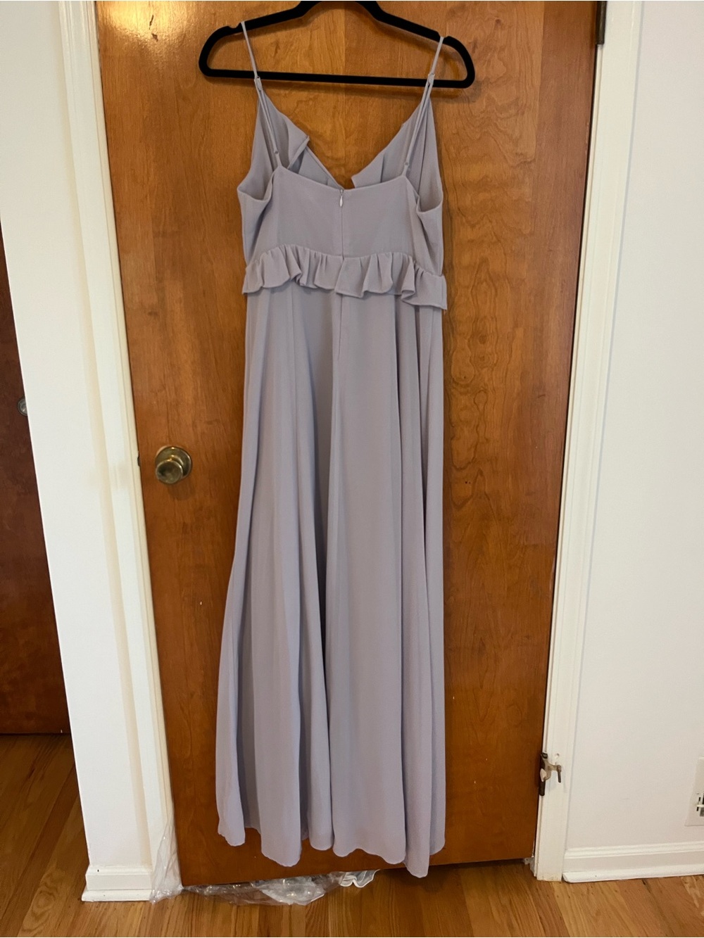 Astr Lavender-Sage Ruffle Spaghetti Strap Dress - Picture 2 of 4